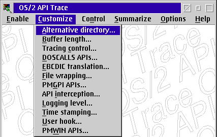 Customize/Alternate directory...