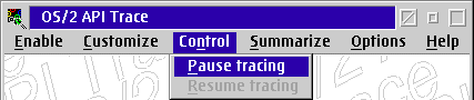 Control/Pause tracing