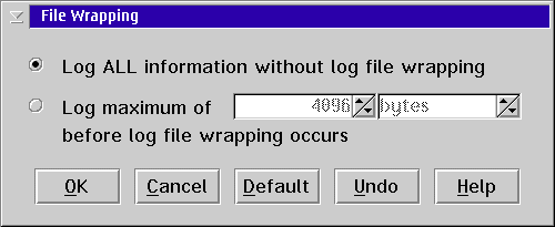 File Wrapping dialog