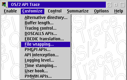 Customize/File wrapping...