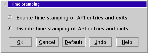 Time Stamping dialog